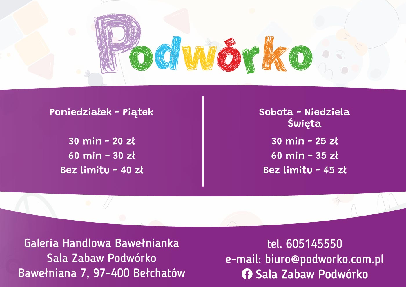 podworko godziny otwarcia cennik belchatow 12 2025